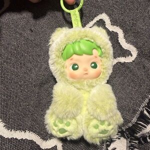 Hacipupu- Green Furry Keychain Accessory